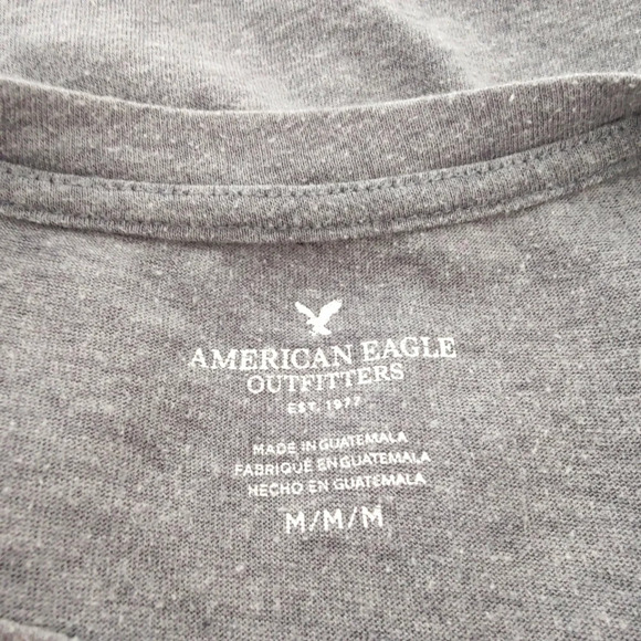 °American Eagle Muscle Tee / Gray & Pink / Graphic T-Shirt / Medium - Picture 3 of 3